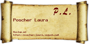 Poscher Laura névjegykártya